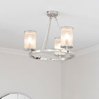 Easton 3-Light Nickel Semi-Flush Mount
