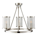 Easton 3-Light Nickel Semi-Flush Mount