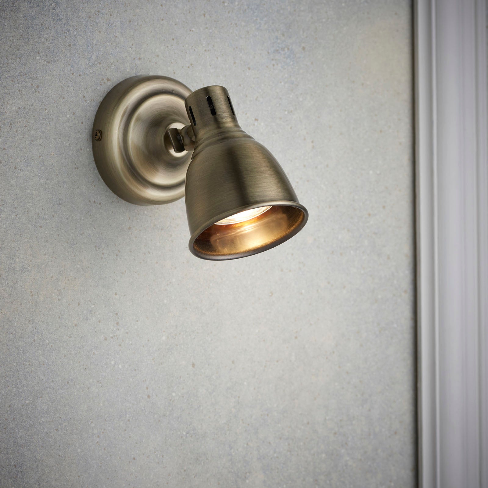 Westbury 1-Light Antique Brass Adjustable Spotlight
