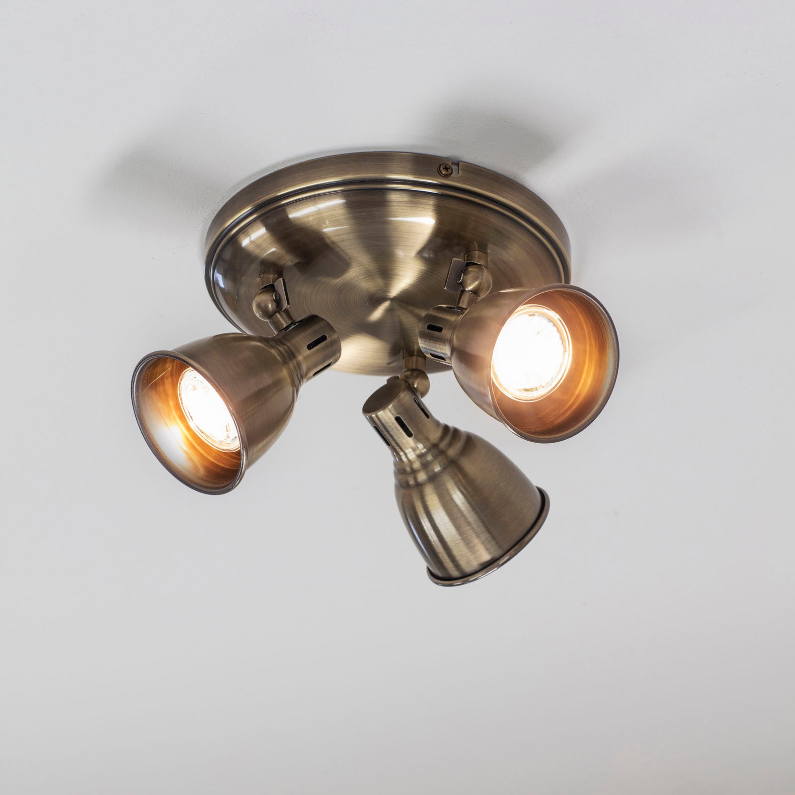 Westbury 3-Light Antique Brass Adjustable Spotlight