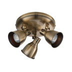 Westbury 3-Light Antique Brass Adjustable Spotlight