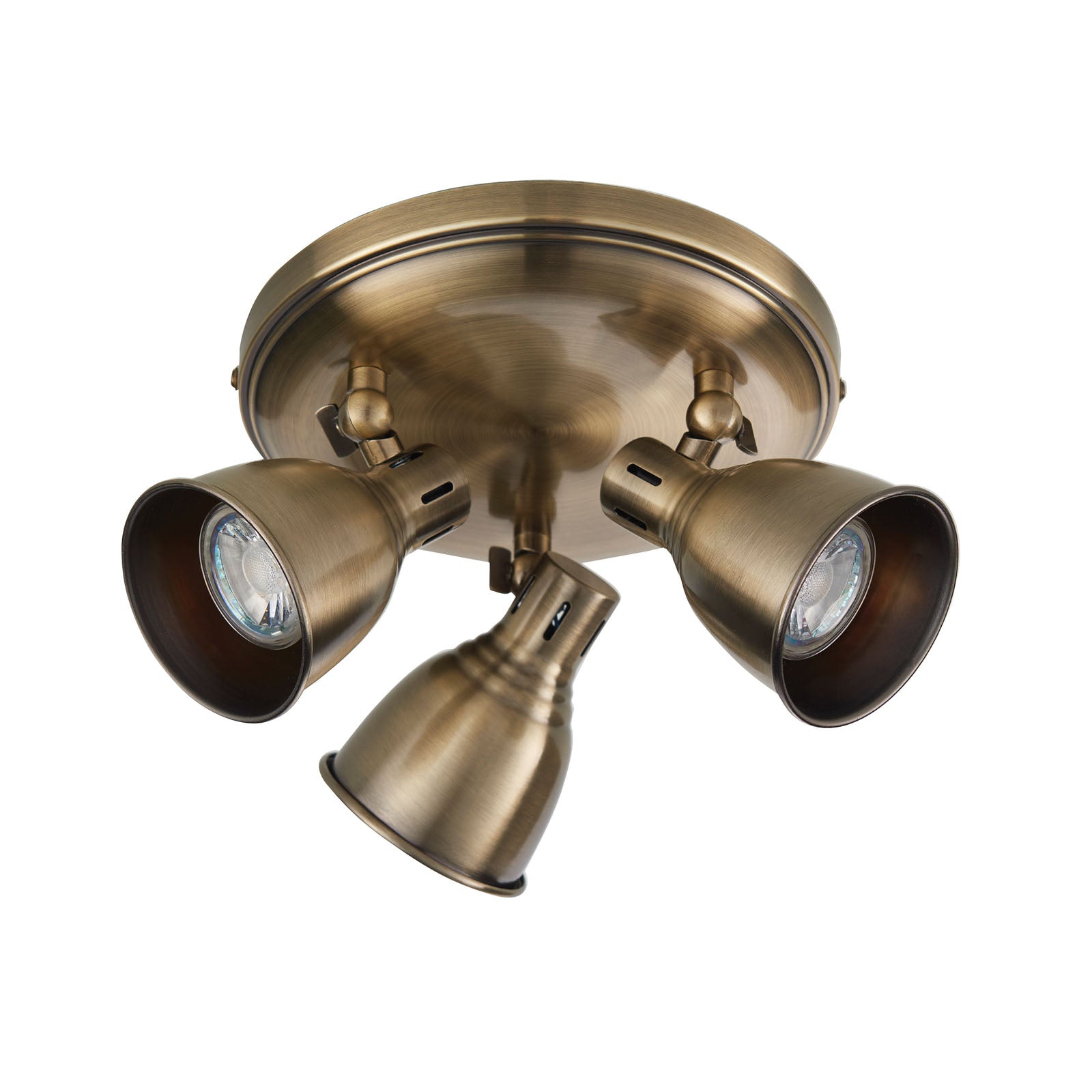 Westbury 3-Light Antique Brass Adjustable Spotlight