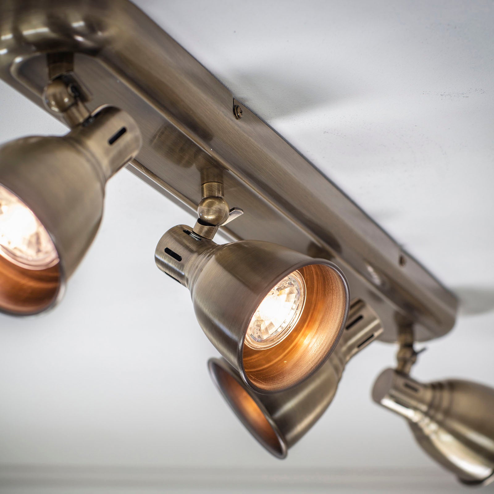 Westbury 4-Light Antique Brass Adjustable Spotlight