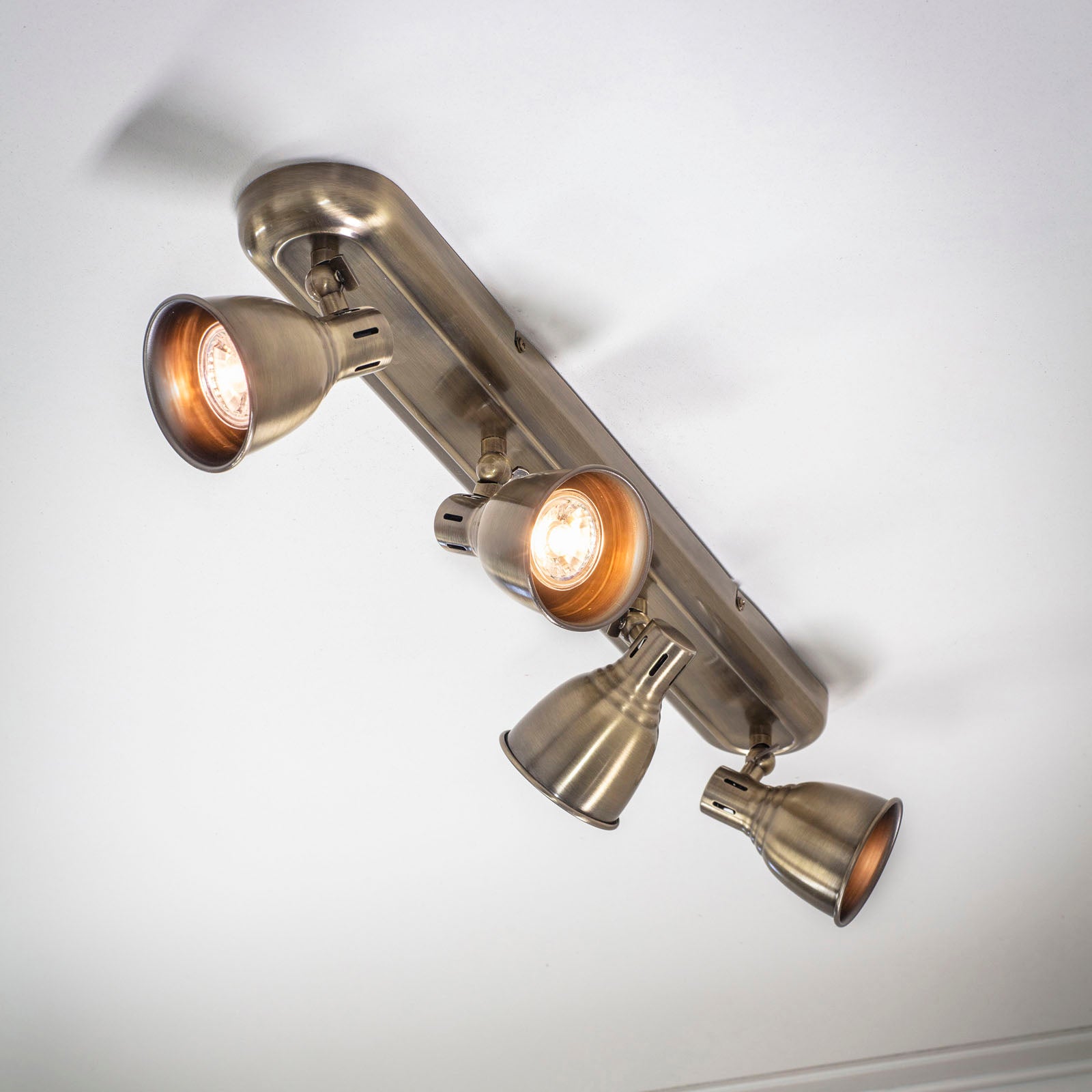 Westbury 4-Light Antique Brass Adjustable Spotlight