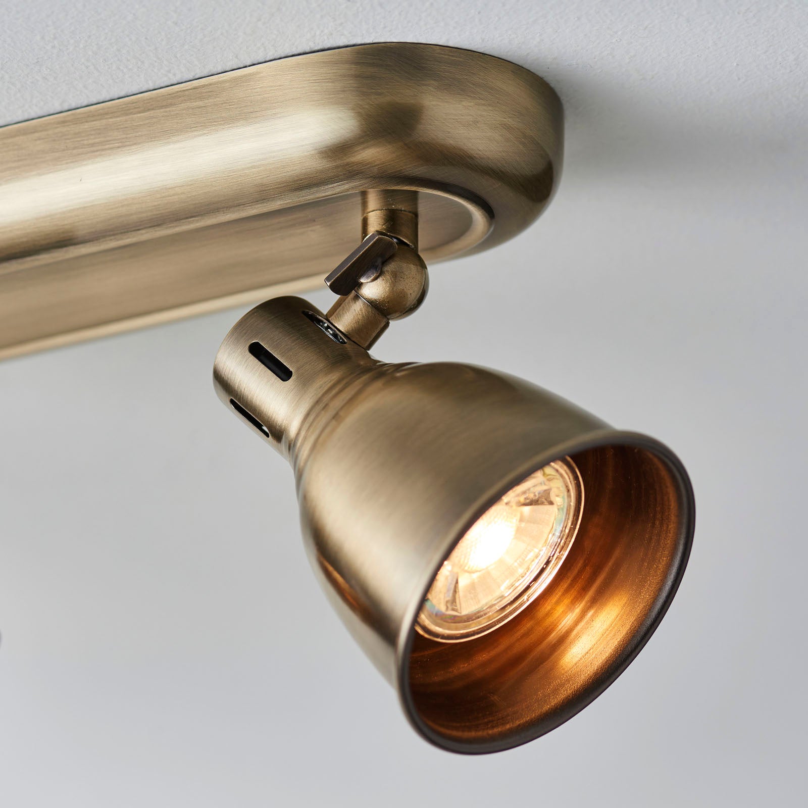 Westbury 4-Light Antique Brass Adjustable Spotlight