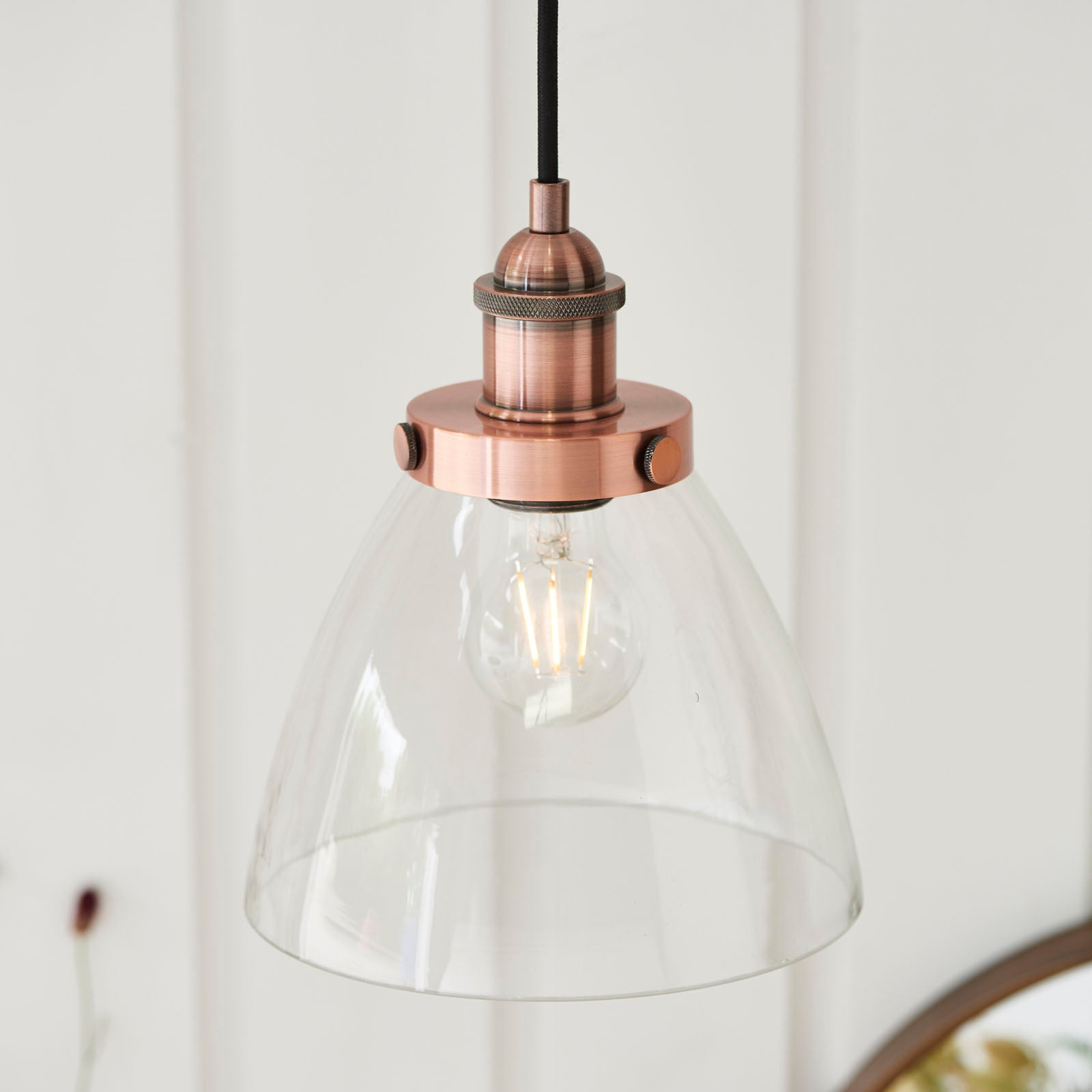 Hansen Aged Copper Industrial Pendant Lamp