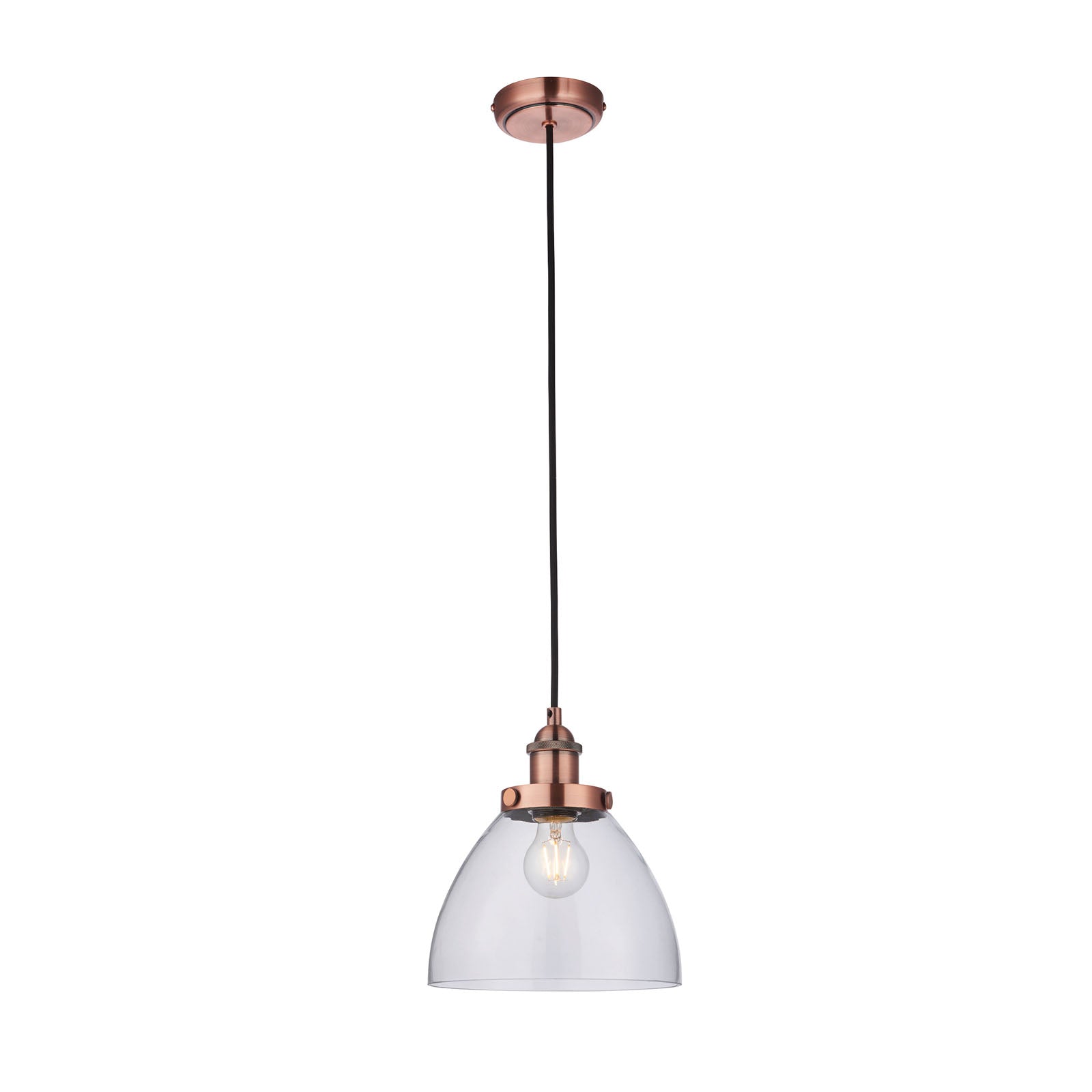 Hansen Aged Copper Industrial Pendant Lamp