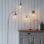 Hansen Aged Copper Adjustable Industrial Wall Light