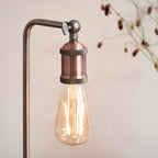 Hal 1-Light Industrial Table Lamp - Aged Pewter & Copper