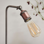 Hal 1-Light Industrial Table Lamp - Aged Pewter & Copper