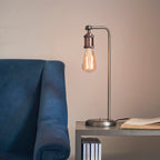 Hal 1-Light Industrial Table Lamp - Aged Pewter & Copper