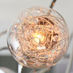 Auria 6-Light Semi-Flush Mount: Modern Style (Chrome & Beaded Glass)