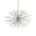 Lena 9-Light Modern Chrome Star Pendant with Textured Rods