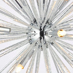 Lena 9-Light Modern Chrome Star Pendant with Textured Rods