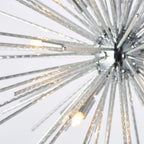 Lena 9-Light Modern Chrome Star Pendant with Textured Rods