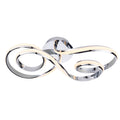 Aria 1-Light LED Semi-Flush Mount: Flowing Curves (Chrome)