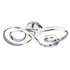 Aria 1-Light LED Semi-Flush Mount: Flowing Curves (Chrome)