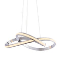 Aria 1-Light LED Pendant: Flowing Curves (Chrome, Height Adjustable)