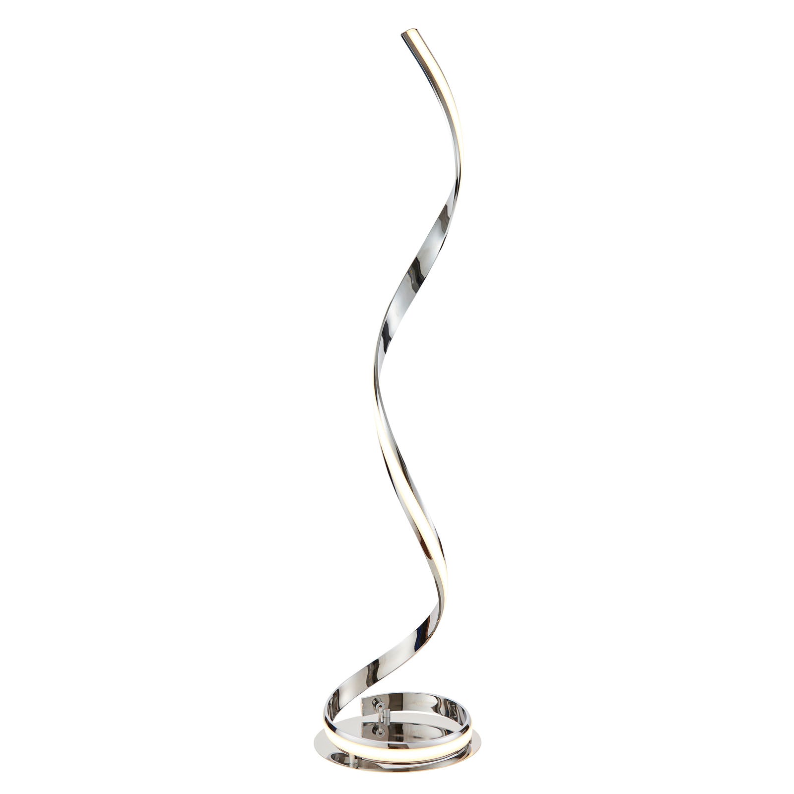 Aria 1-Light LED Floor Lamp: Flowing Curves (Chrome)
