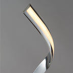 Aria 1-Light LED Floor Lamp: Flowing Curves (Chrome)