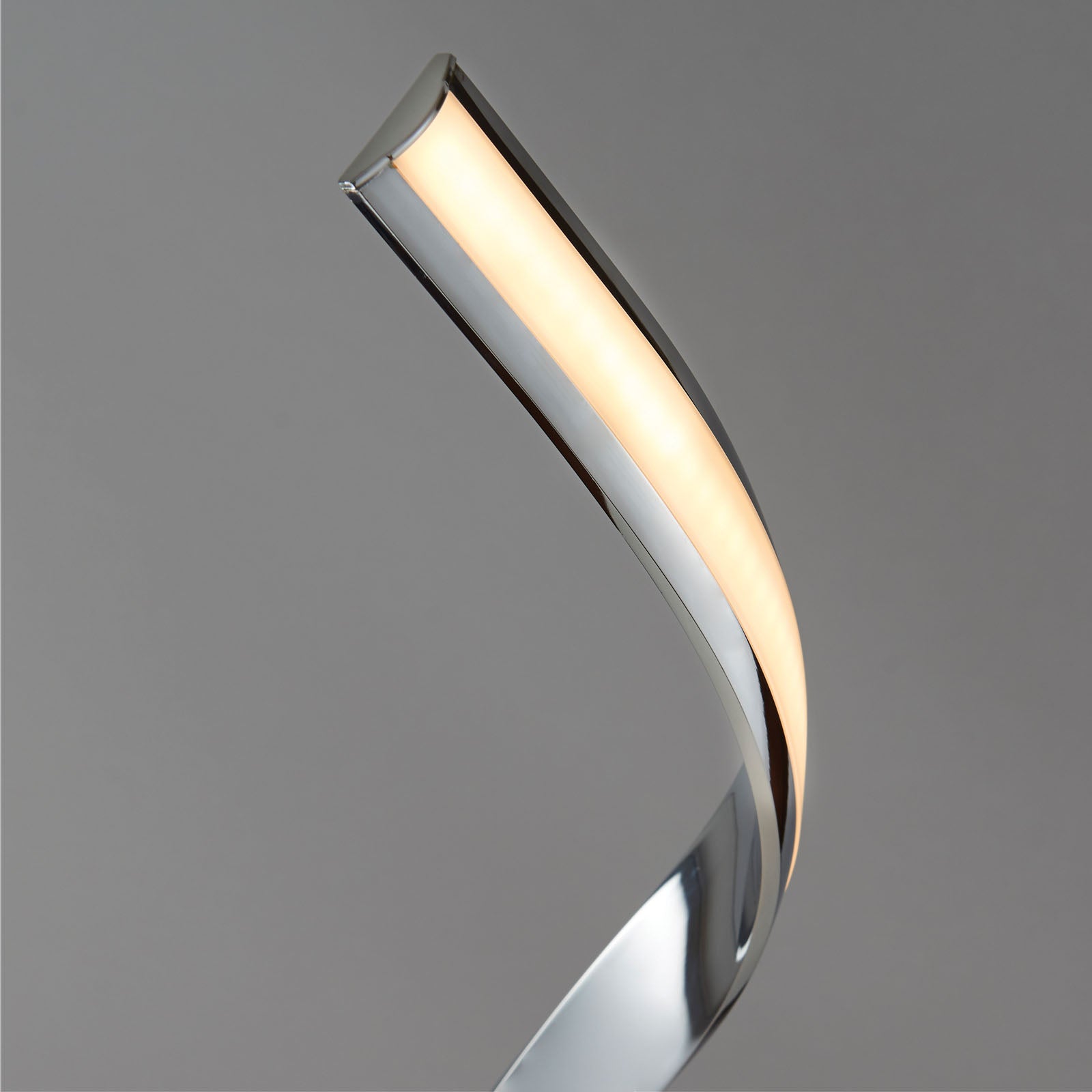 Aria 1-Light LED Floor Lamp: Flowing Curves (Chrome)