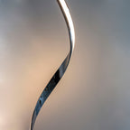 Aria 1-Light LED Floor Lamp: Flowing Curves (Chrome)