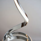 Aria 1-Light LED Floor Lamp: Flowing Curves (Chrome)