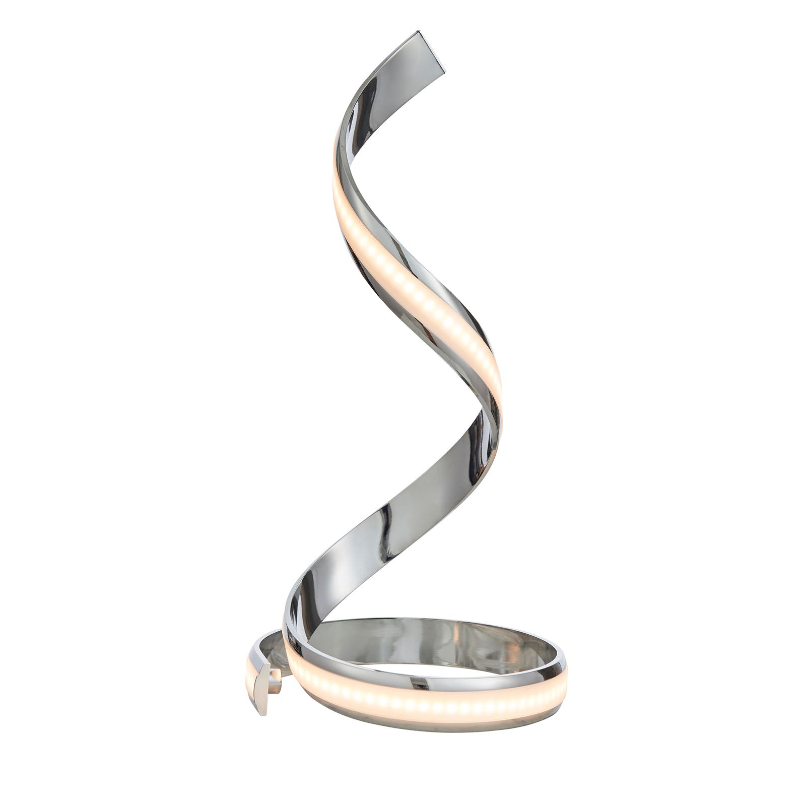 Aria 1-Light LED Table Lamp: Flowing Curves (Chrome)