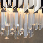 Valetta 6 Light Stainless Steel and Crystal Chandelier