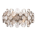 Marella 2-Light Bright Nickel Wall Light with Clear Glass Medallions