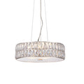 Verina 5 Light Pendant with Prismatic Glass Diffuser Chrome