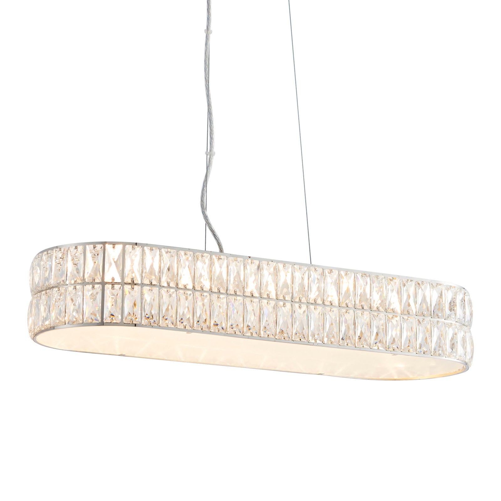 Verina 5-Light Crystal Chrome Bar Pendant
