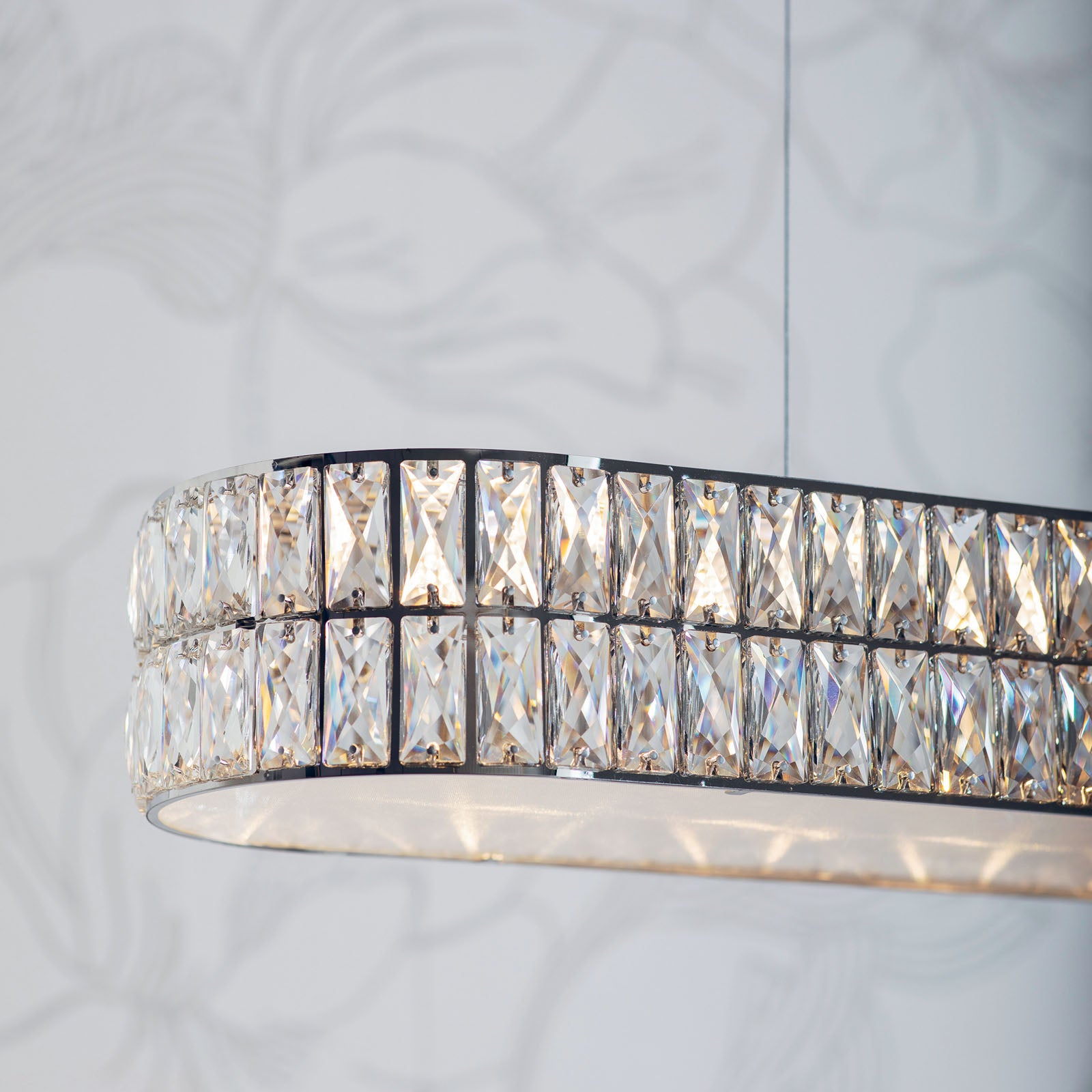 Verina 5-Light Crystal Chrome Bar Pendant