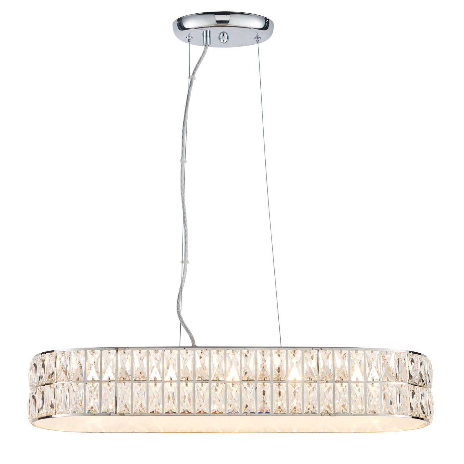 Verina 5-Light Crystal Chrome Bar Pendant