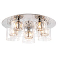 Verina 5-Light Chrome Crystal Flush Ceiling Light