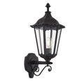 Burford 1-Light Outdoor Wall Lantern: Traditional Design (Matt Black & Clear Glass)