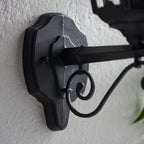 Burford 1-Light Outdoor Wall Lantern: Traditional Design (Matt Black & Clear Glass)