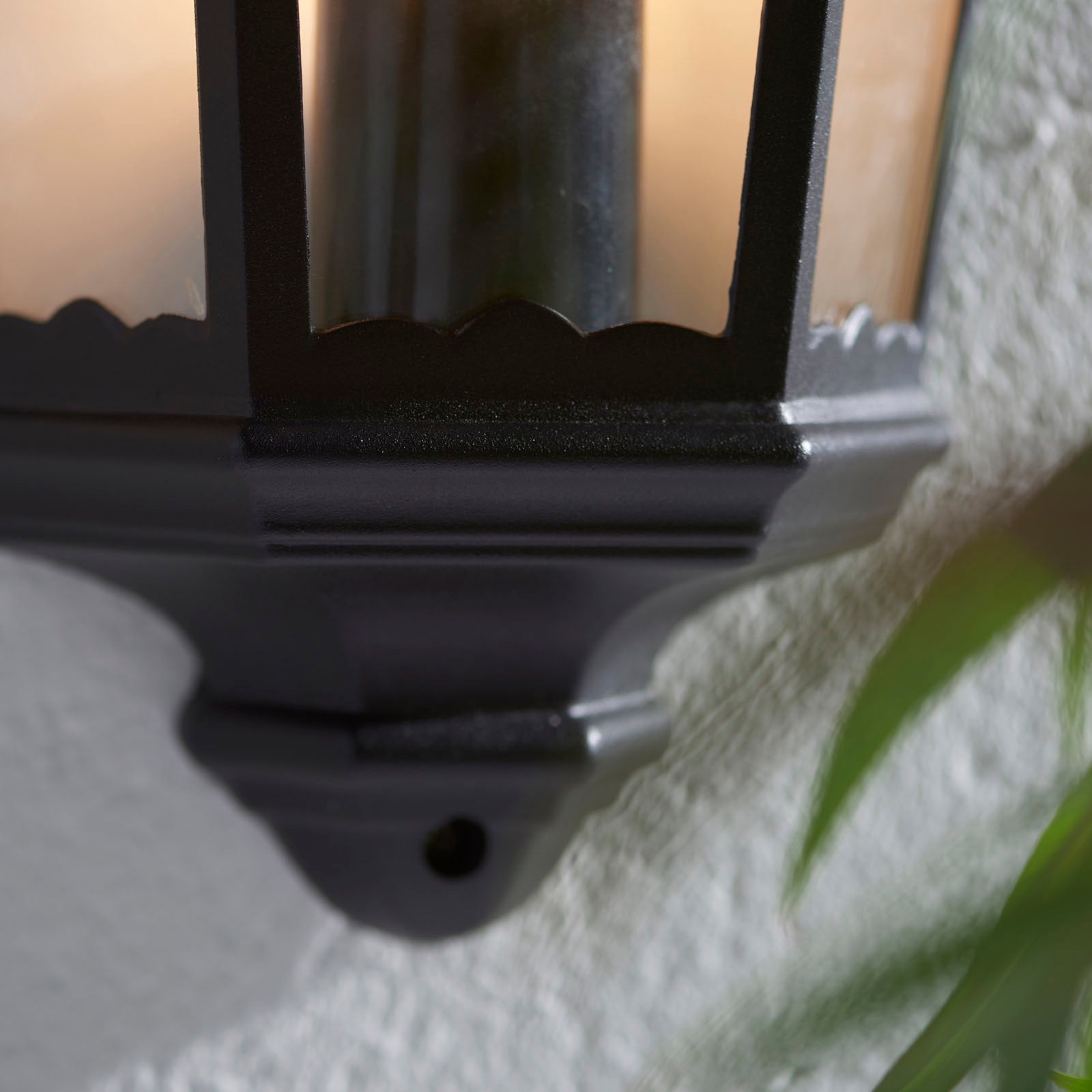 Burford 1-Light Outdoor Wall Lantern: Traditional Design (Matt Black & Coach Style)