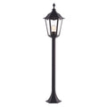 Burford 1-Light Outdoor Post: Traditional Design (Matt Black & Clear Glass)