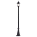 Burford 1-Light Outdoor Lamp Post: Traditional Design (Matt Black & Clear Glass)