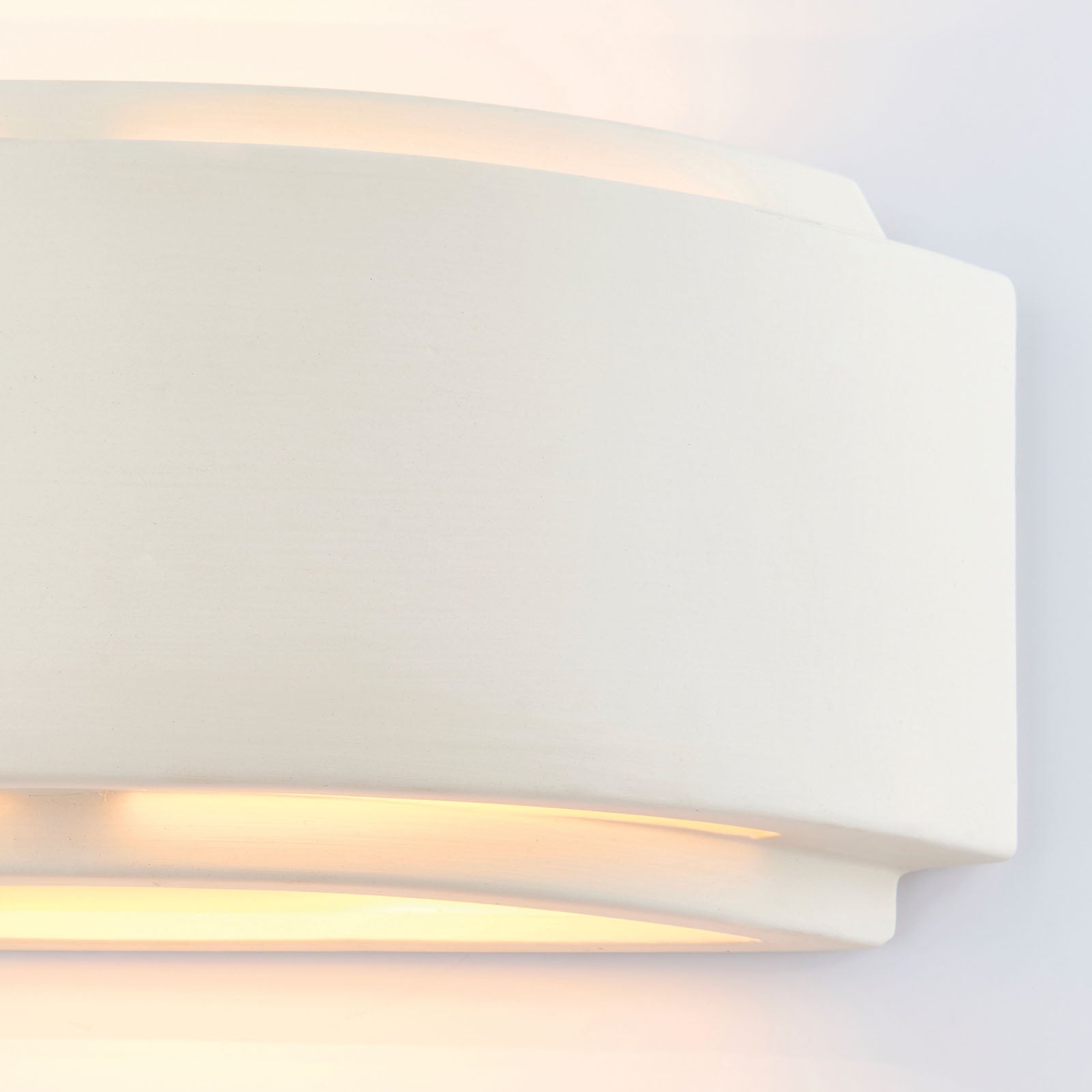 Gianna 1-Light Curved Ceramic Wall Light - White