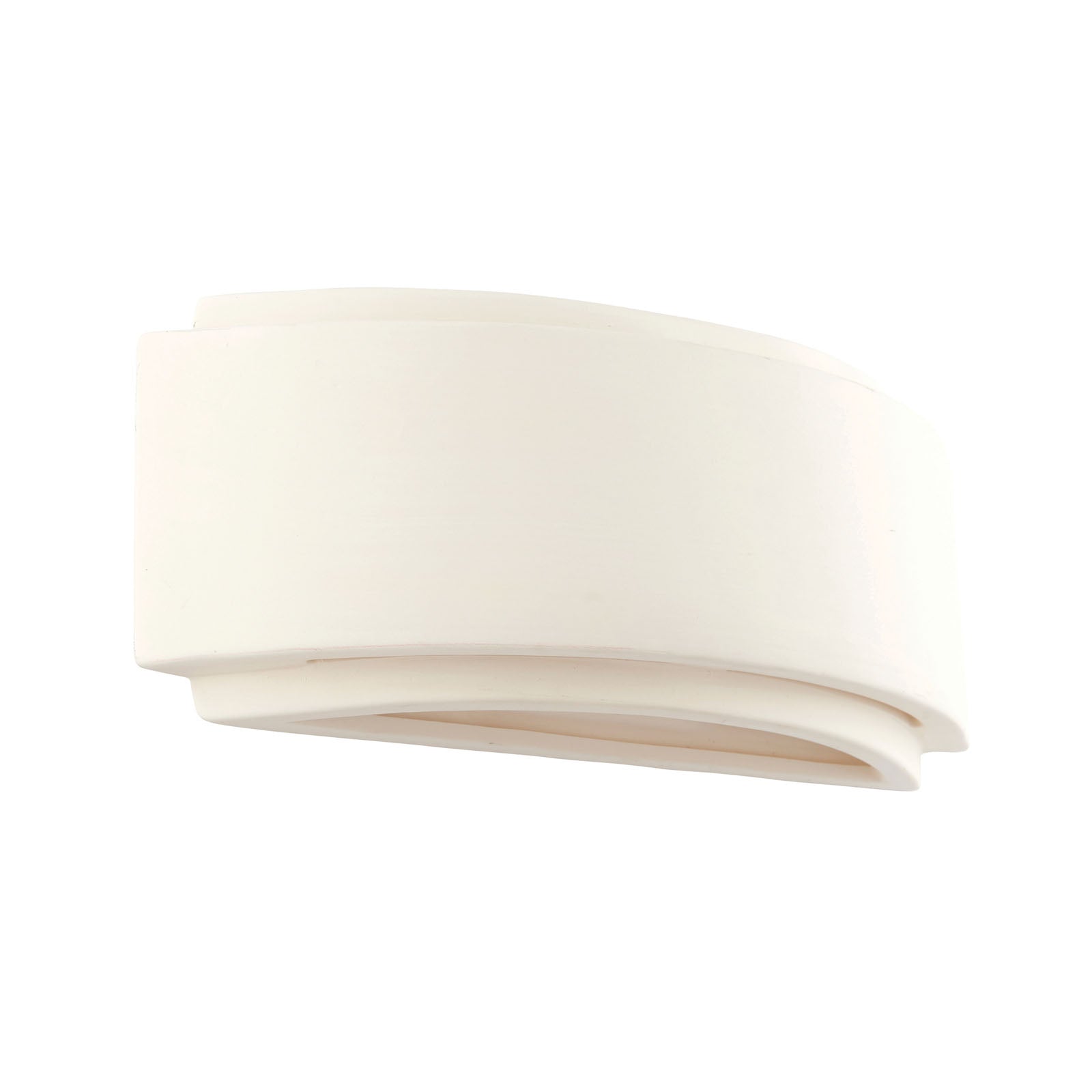 Gianna 1-Light Curved Ceramic Wall Light - White