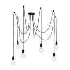 Studio Industrial 6-Light Pendant (Adjustable, Black)