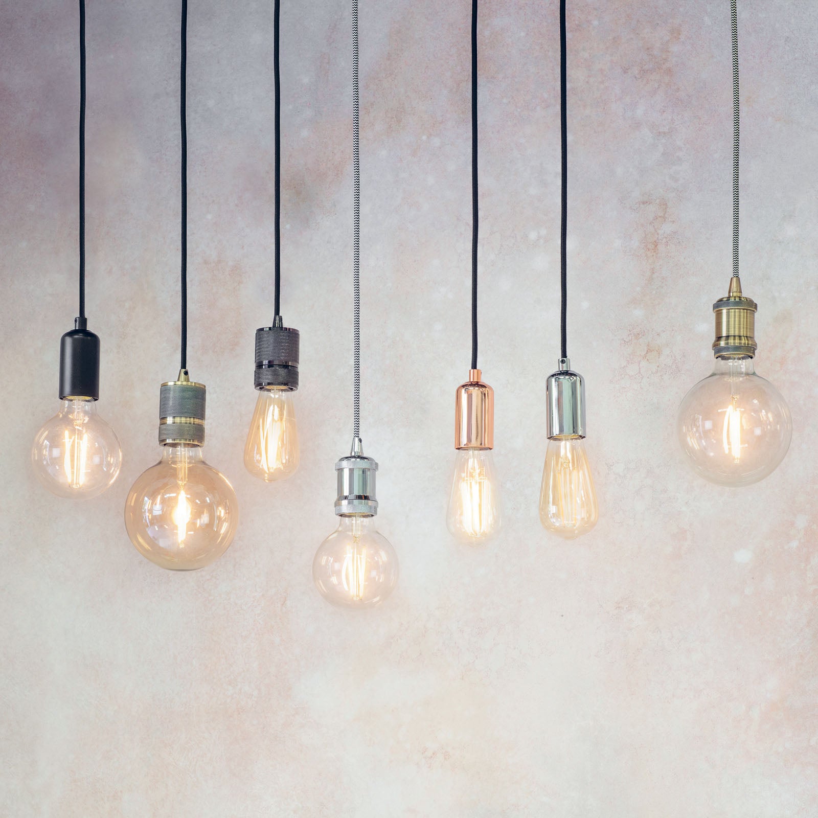 Urban Black Industrial Pendant Light Cable Set