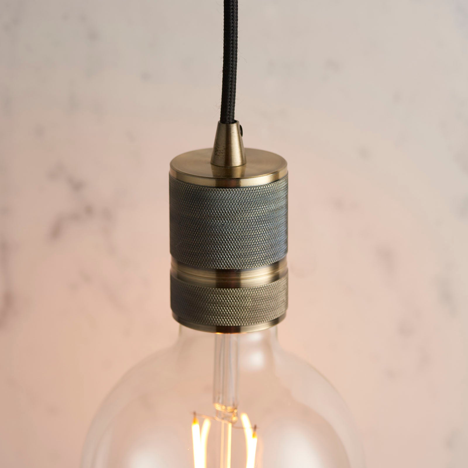 Urban Antique Brass Industrial Pendant Light (Adjustable Height)
