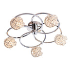 Talia 5-Light Chrome Ceiling Light (Crystal Clusters)
