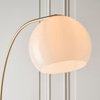 Otto Floor Lamp - Brushed Brass, White & Grey Marble (Large)
