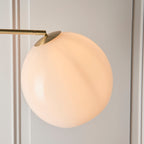 Otto Floor Lamp - Brushed Brass, White & Grey Marble (Large)