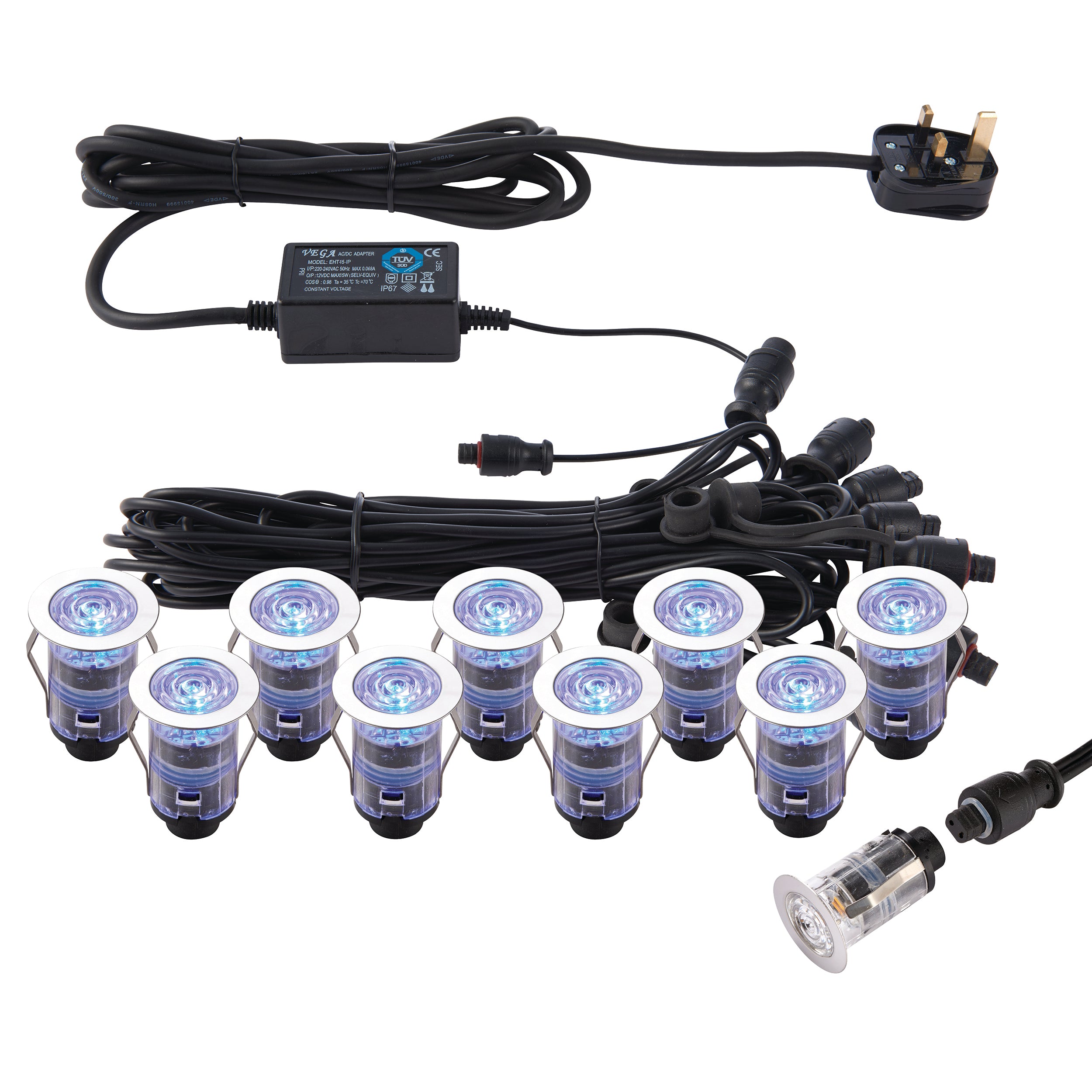 IkonPRO CCT 6500K/Blue 25mm kit IP67 0.75W