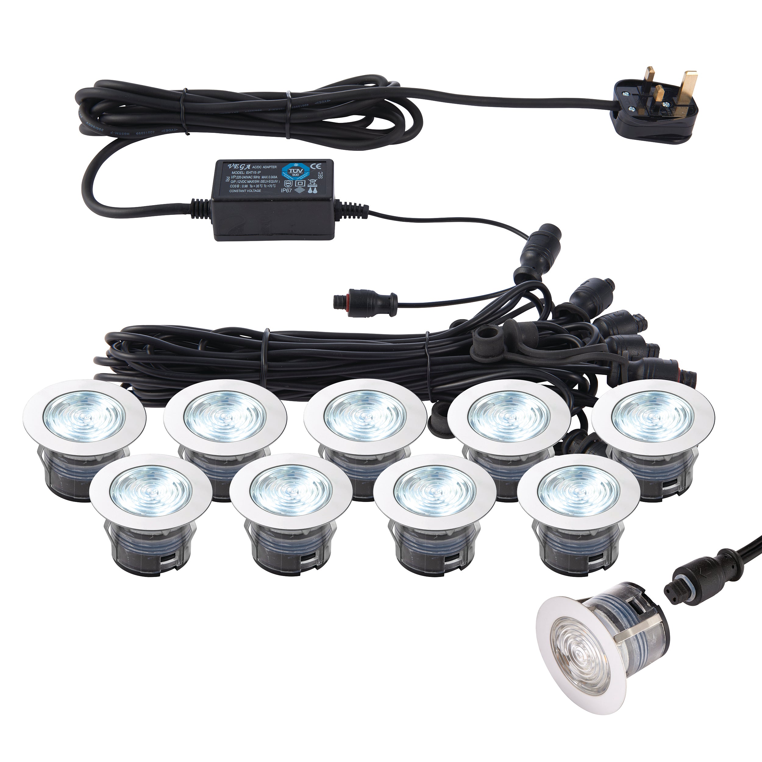 IkonPRO CCT 6500K/Blue 45mm kit IP67 0.75W